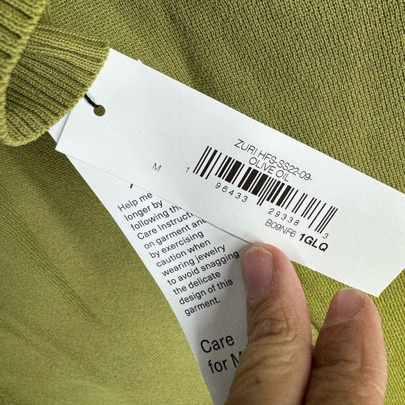 NWT the drop ZURI twist dress Olive color medium - Picture 4 of 5